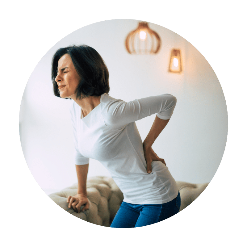 back pain and discomfort